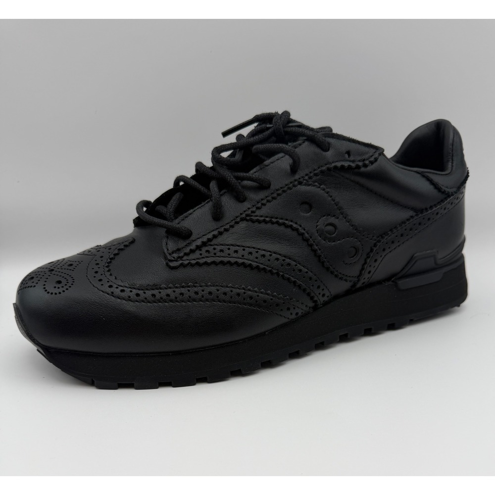 Saucony x Engineered Garments Jazz 81 Black Leather Brogue Sneakers Men's 10